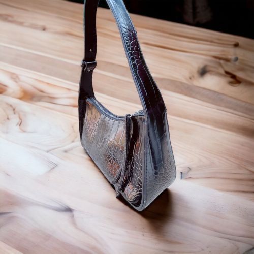 Kroko Desenli Baget Model El ve Omuz Çantası