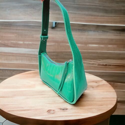 Kroko Desenli Baget Model El ve Omuz Çantası