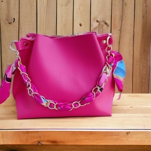 Fular Detaylı Orta Boy Şık El Ve Omuz Çantası