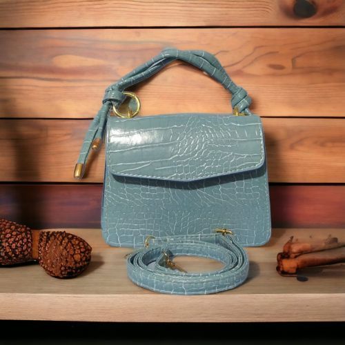 Kroko Desenli Uzun Askılı El ve Omuz Çantası