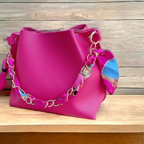 Fular Detaylı Orta Boy Şık El Ve Omuz Çantası