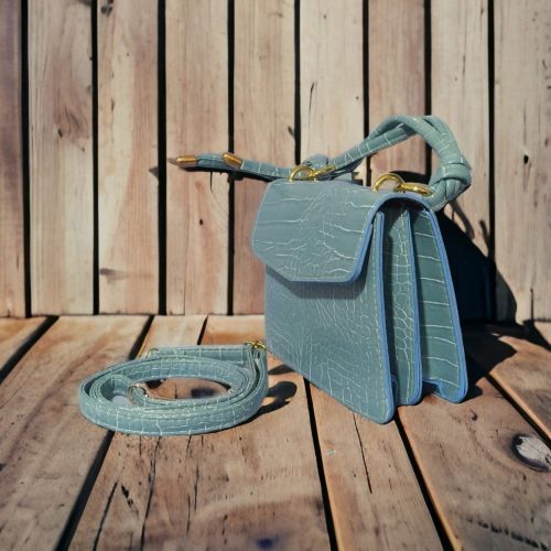 Kroko Desenli Uzun Askılı El ve Omuz Çantası