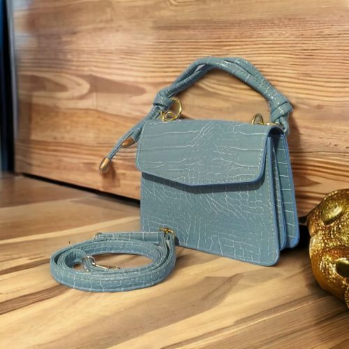 Kroko Desenli Uzun Askılı El ve Omuz Çantası