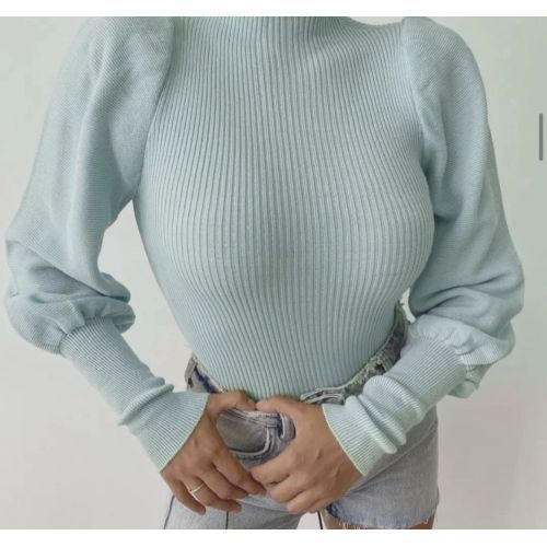 Boğazlı Kendiden Desenli Standart Beden Triko Kazak