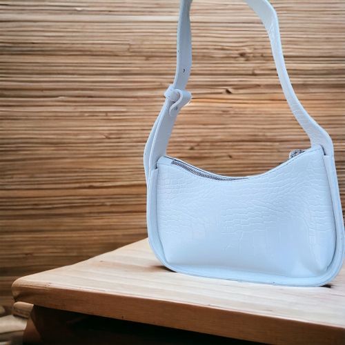 Kroko Desenli Baget Model El ve Omuz Çantası