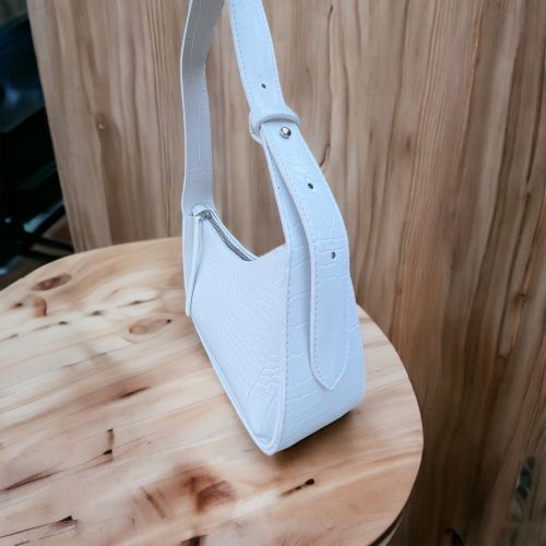 Kroko Desenli Baget Model El ve Omuz Çantası