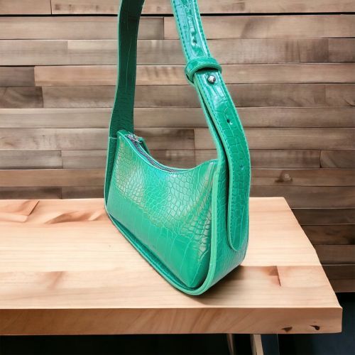 Kroko Desenli Baget Model El ve Omuz Çantası