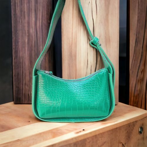 Kroko Desenli Baget Model El ve Omuz Çantası
