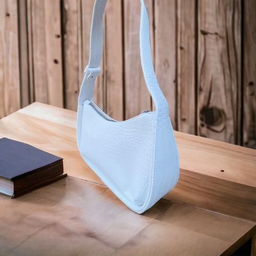 Kroko Desenli Baget Model El ve Omuz Çantası