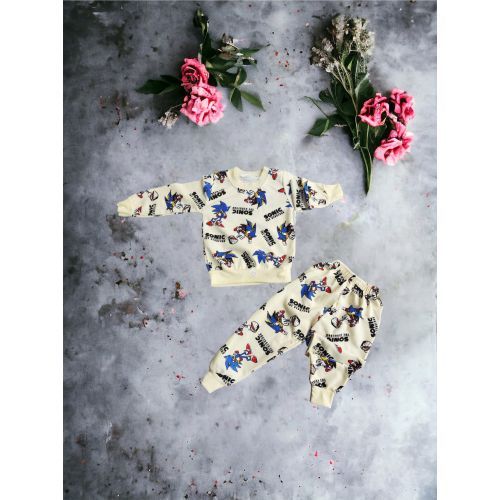 Dijital Karakter Baskili Cepsiz Pijama Takimlar (...