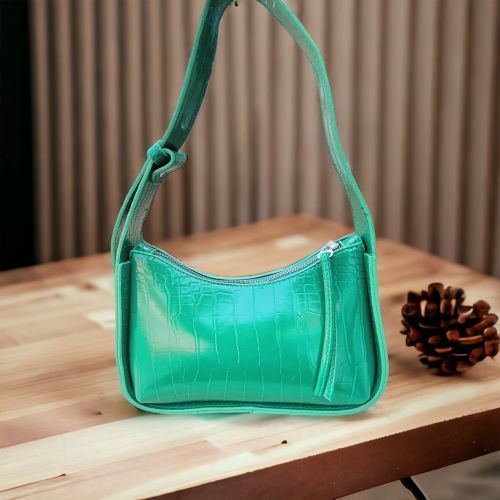 Kroko Desenli Baget Model El ve Omuz Çantası