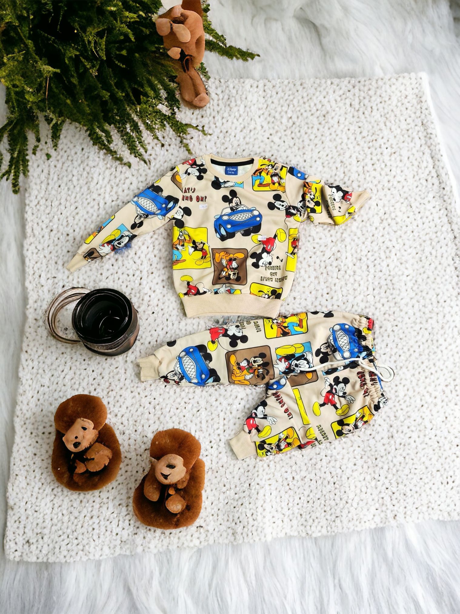 Dijital Karakter Baskili Cepsiz Takimlar (Mickey )